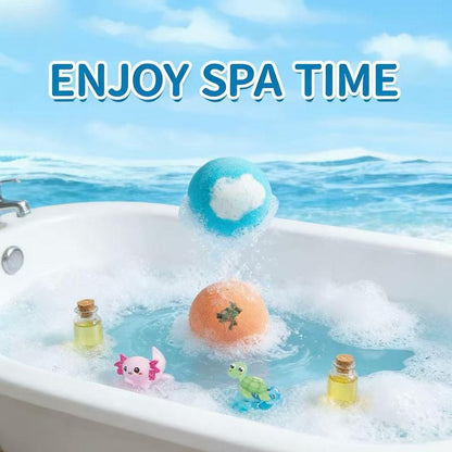 🔥🛁 Natural Bath Bombs for Kids with Mega Bubbles & Surprise Inside 🥚✨12 pcs[1 Box]