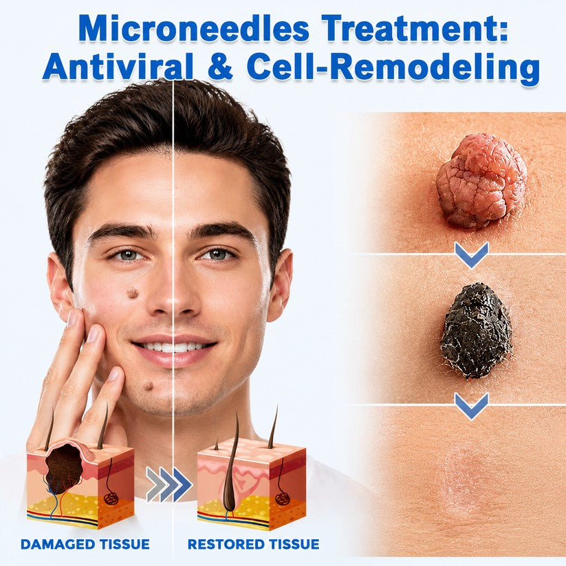 Tryourplus® 2-in-1 Microneedle & Hydrocolloid Patch 🌿 Invisible Face & Body Patches for Raised Moles, Acne, Flat Warts & Skin Tags - Helps Improve the Appearance of Wrinkles, Scars & Blemishes
